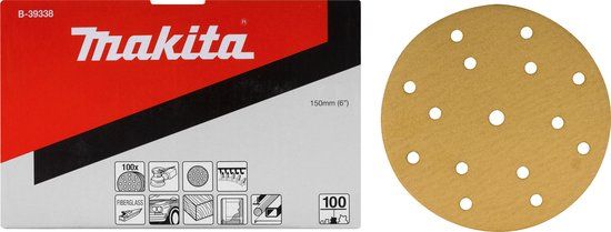 Makita B-39366 Schuurschijf 150mm K320 Yellow Velcro
