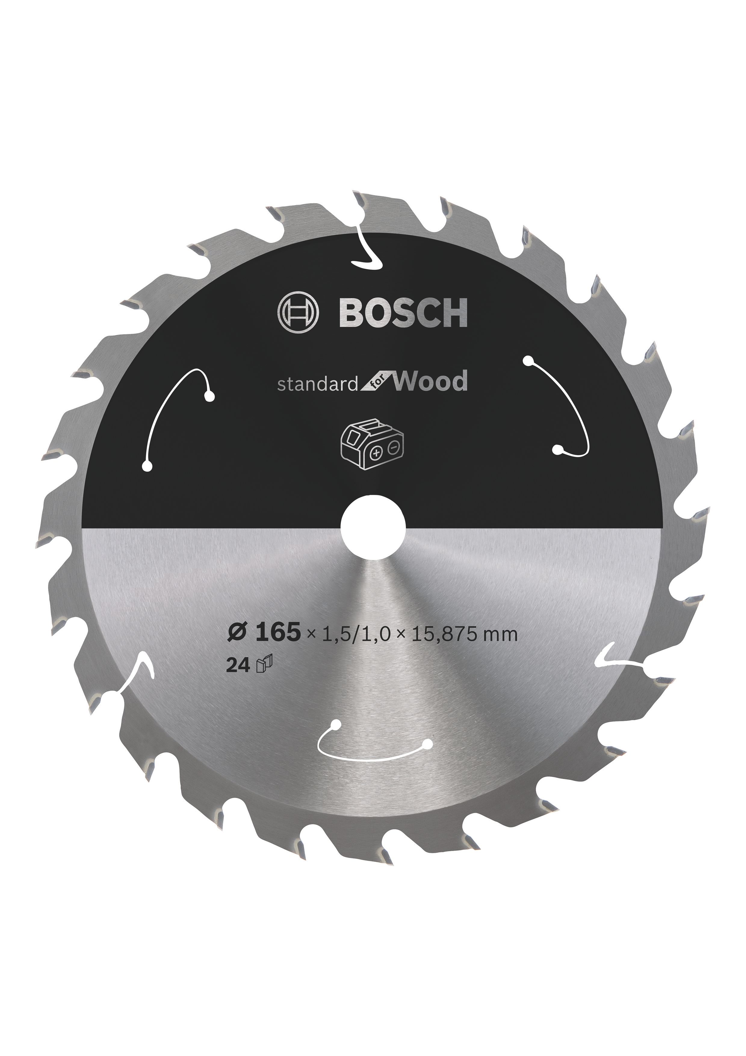 Bosch 2608837681 Cirkelzaagblad - 165 x 15,875 x 24T - Hout