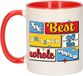 Bellatio Decorations Mok - De Beste Trainer/Coach - Rood - 300 ml