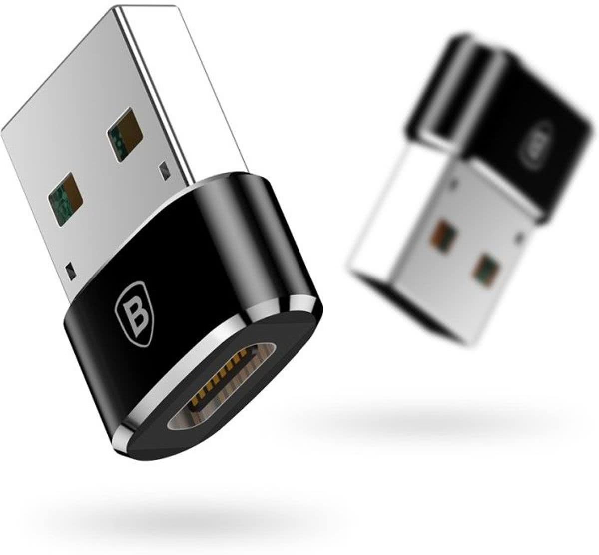 BASEUS Adapter USB-C naar USB - Zwart zwart