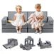 Merkloos Modulaire Speelbank - Kinderbank 14-delige set - Grijs