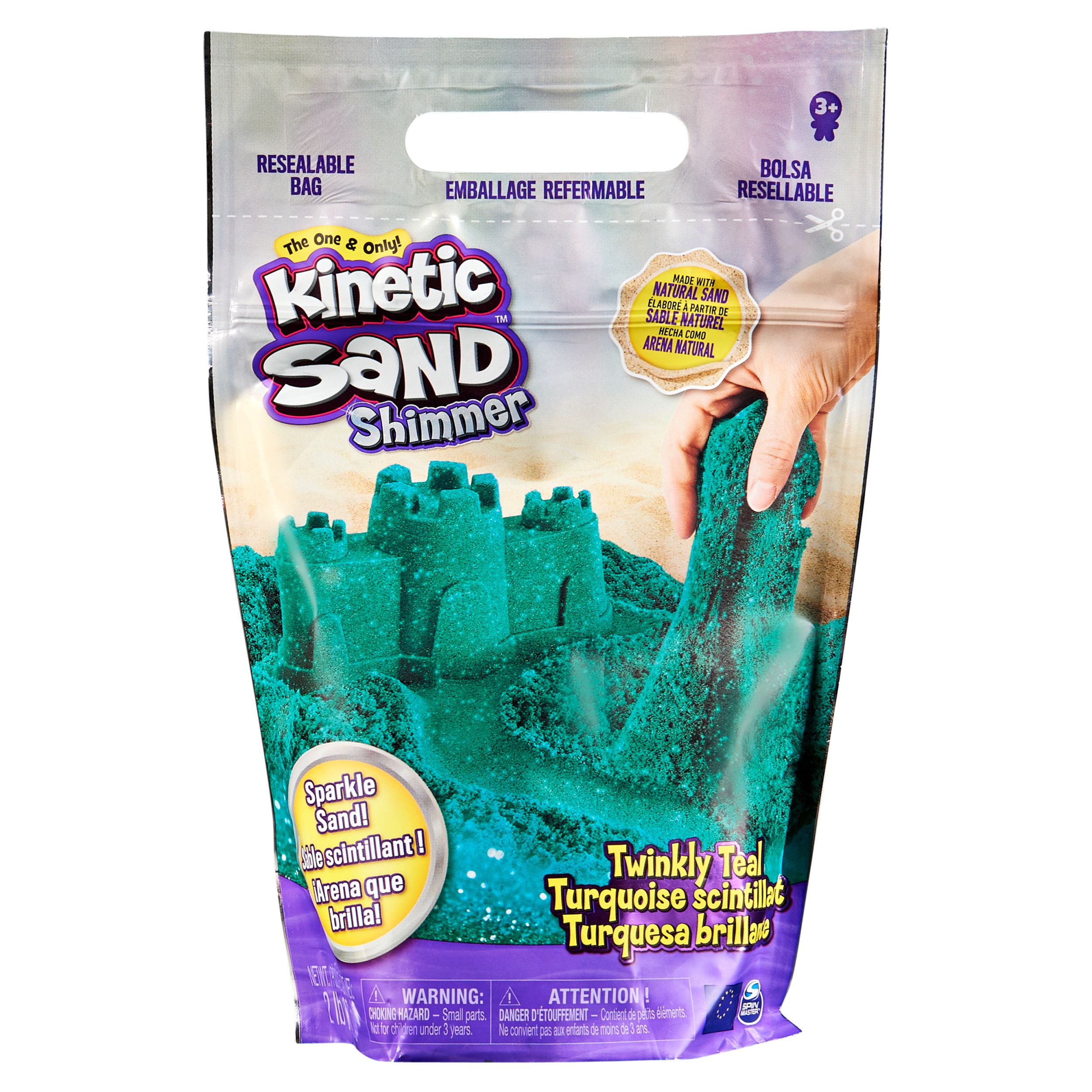 Kinetic Sand 907 g sprankelend blauwgroen speelzand - Sensorisch speelgoed