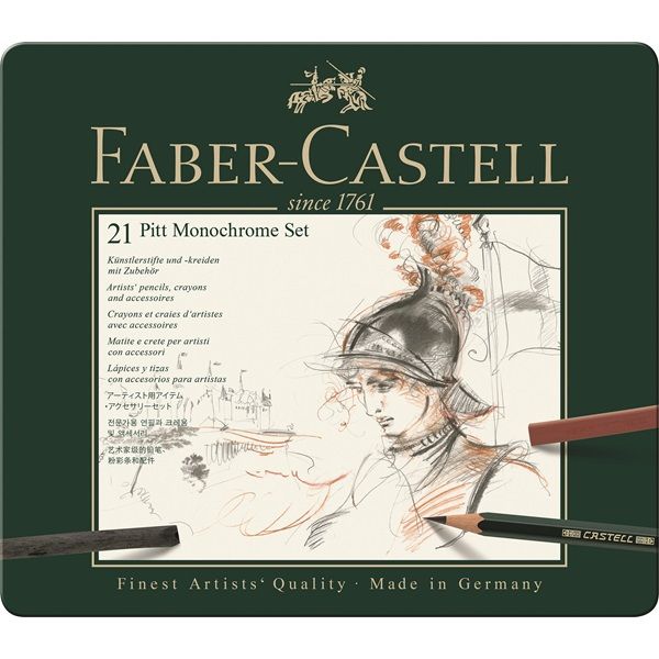 Faber-Castell Pitt Monochrome set 21-delig medium