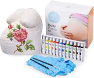 Chuckle – Gipsbuik Afdruk Pakket voor Zwangere - inclusief Gipsverband/Gipsrollen & 12 Kleuren Verf - Ideaal Kraamcadeau/Babycadeau