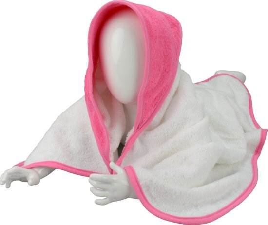 - A&R Babiezzâ„¢ Babycape 100% Katoen Wit/Roze