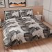 PETTI Artigiani Italiani - Dekbedovertrek voor tweepersoonsbed 250 x 200 cm, microvezel beddengoed met digitale print + 2 kussenslopen 50 x 80 cm - Made in Italy - Tropical Black A