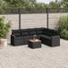 Maison Exclusive - Ensemble de jardin, 7 pièces, avec coussins, noir, en polyrotin