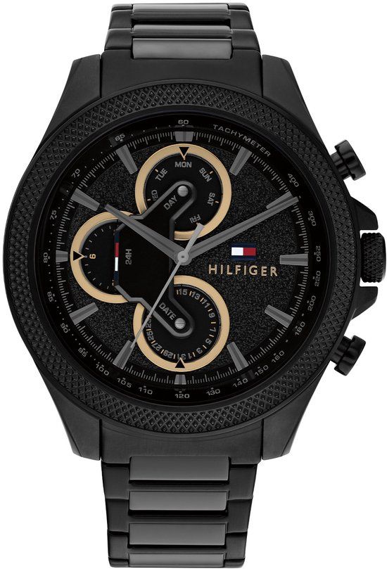 Tommy Hilfiger Clark Heren Horloge TH1792081 - Zwart - 46 mm