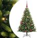 vidaXL Kunstkerstboom met scharnier 150 leds groen 120 cm pvc en pe