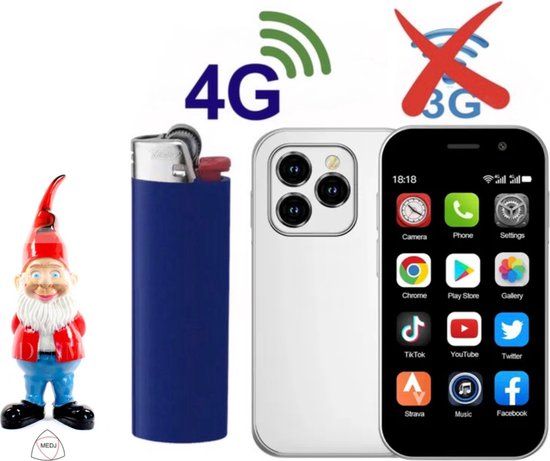 medj Mini Smartphone - 4G - Android 10 - White