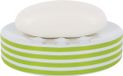 Spirella Tube Stripes Zeephouder – Zeepschaal voor de Badkamer – Badkameraccessoires met Streepjesdesign – Kiwigroen