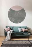 Komar Fotobehang - Stripe Marmor 125x125cm - Rond - Vliesbehang - Zelfklevend