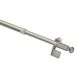 Gardinia Press & Go Filigrano Gordijnroede met klemsteunen, kogel, diameter 8/10 mm, uitschuifbaar 80-110 cm, RVS-look