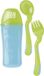 Saro Vork En Lepel In Opbergdoosje Ergonomisch Vert/bleu