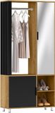 Homcom Kledingkast MDF 80x30x170cm Natuurlijk Hout