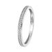 Lucardi Bague rail 29 diamants 0,08ct - Bague - Cadeau - 14 carats Or - Or blanc