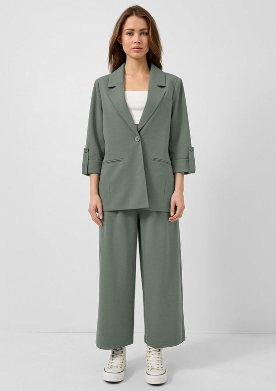 QS s.Oliver QS Hose Vrouwen 42 donker saliegroen Polyester