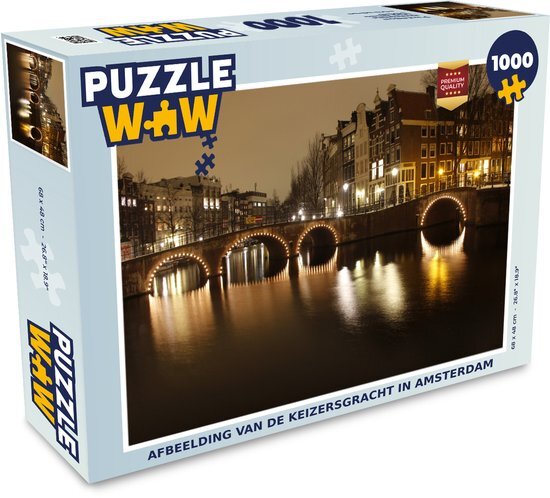 MuchoWow Puzzel Afbeelding van de Keizersgracht in Amsterdam - Legpuzzel - Puzzel 1000 stukjes volwassenen