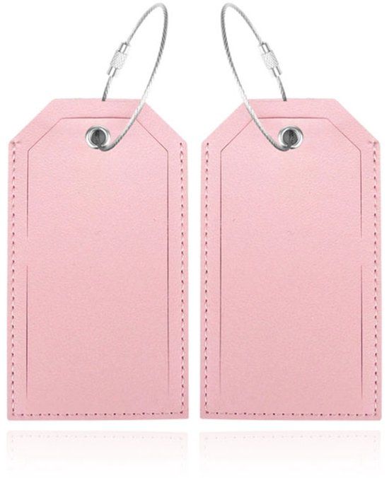 LGT JWLS Lookinggoodtoday Bagagelabel Lichtroze - Set van 2 stuks