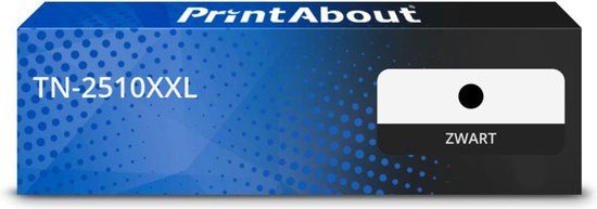 PrintAbout Toner TN-2510XXL Zwart Extra hoge capaciteit geschikt voor Brother