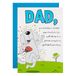 Hallmark Verjaardagskaart voor papa, grappig, humor, pop-upontwerp, hondenillustratie, wit, groen