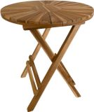 AXI Gia Teak Tuintafel Rond – 60 x 60 x 75 cm – Opklapbaar – Bruin