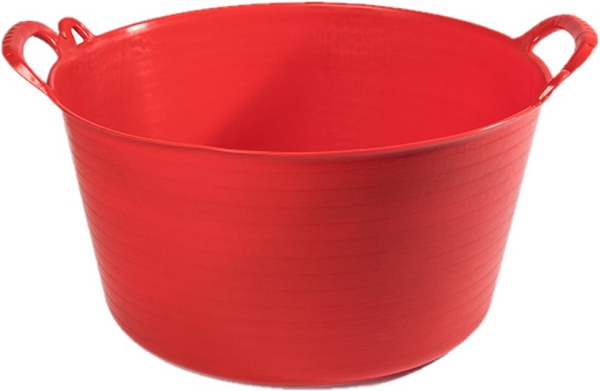 Forte Plastics Flexibele emmer/wasmand rood 26 liter - Opbergmanden - Wasmanden - 49 x 44 x 27 cm