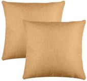 Stof Textile sierkussen Bea - 2x - camel - 50 x 50 cm