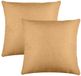 Stof Textile sierkussen Bea - 2x - camel - 50 x 50 cm