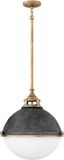 Hinkley LED Hanglamp Fletcher | 3X E27 Max 60W | Dimbaar | Aged Zinc & Heritage Brass