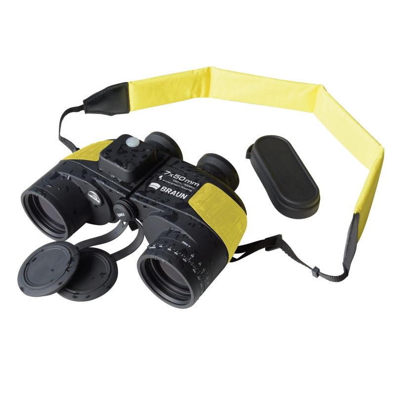 Braun Marine Binoculars 7x50 - Black/Yellow