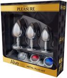 Alive 3 Metal Butt Plug Set with Jewel