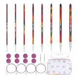 KnitPro Symfonie 2 Afghaanse/Tunesische haaknaalden set | 8 maten (3,5 mm tot 8 mm)