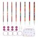 KnitPro Symfonie 2 Afghaanse/Tunesische haaknaalden set | 8 maten (3,5 mm tot 8 mm)