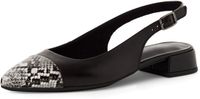 Tamaris Dames Slingpumps 1-29400-44 006 Zwart Gestructureerd Leer/Synthetisch Blokhak 39 EU