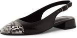 Tamaris Dames Slingpumps 1-29400-44 006 Zwart Gestructureerd Leer/Synthetisch Blokhak 39 EU