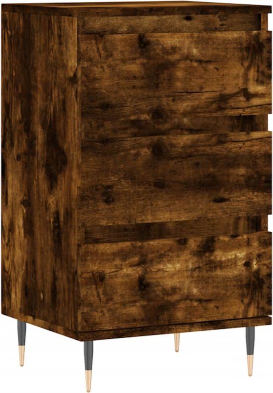 vidaXL Dressoir 40x35x70 cm bewerkt hout gerookt eikenkleurig