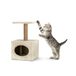 AQPET Oslo Krabpaal 53 cm met hol voor katten, speelplaats, krabpaal voor katten, kleur beige