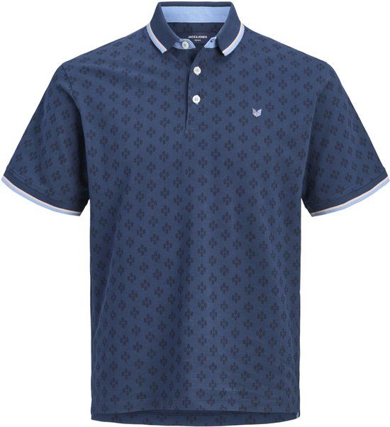 Jack & Jones Poloshirt Jprpaulos Play Aop Blu. Ss Polo 12154548 Pageant Blue Mannen Maat - L