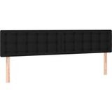 Tête de lit noir 200x5x78/88 cm tissu