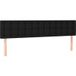 Tête de lit noir 200x5x78/88 cm tissu