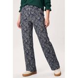 Miss Etam regular fit broek met paisley - donkerblauw