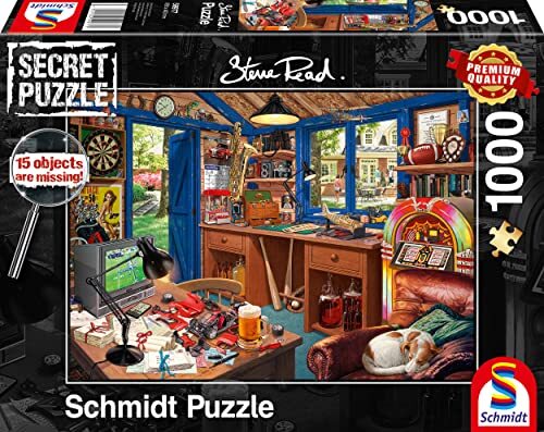 Schmidt Spiele 59977 Secret Puzzel, Vaderwerkplaats, 1000 stukjes puzzel