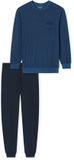 Schiesser Comfort Essentials Pyjama 181156 Atlantic Blue Maat L