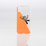 Hoes La Volátil Hoes voor iPhone XR Transparant en Oranje met Schuif Ontwerp