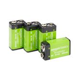 Amazon Basics 4 stuks oplaadbare 9V NiMH-batterijen