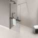 Fortifura Galeria doucherek voor inloopdouche - klemmen - 140cm - inkortbaar - geborsteld gunmetal (antraciet)