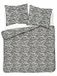 KARO Luxe Perkal Literie Set 160x200 Blanc Coton avec Passepoil Décoratif - Élégant