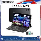 DOOGEE Tab G6 Max Tablet Android 16 32 GB + 256 GB 13,4 '' 90 Hz Display 11000 mAh Batterij 7,7 mm Ultradunne UNISOC T7280 Widevine L1