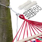 AMANKA Hangmat Ophangset - 160kg Bevestiging met 3m Touw met Haken en Houders voor Bomen Balken Plafonds